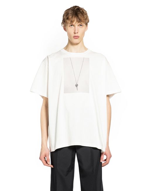MM6 by Maison Margiela White Key T-Shirt for men