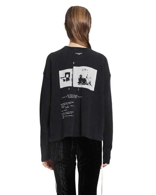 Ann Demeulemeester Black Nikita Printed Long Sleeve T-Shirt