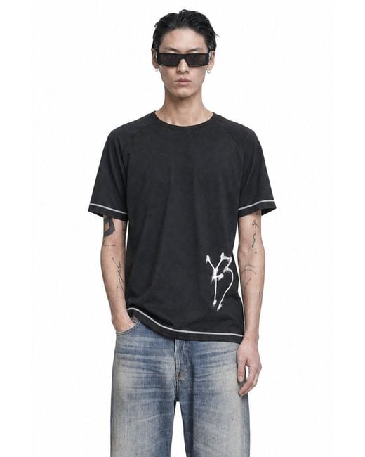 Y-3 Black Chito Graphic Running T-Shirt for men