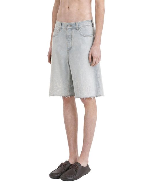 Loewe Gray Anagram Shorts for men
