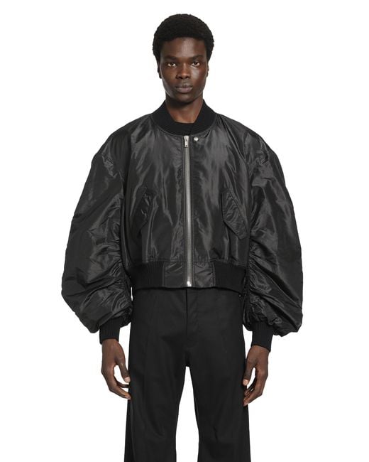 Rick Owens Black Temple Secchia Flight Jacket for men