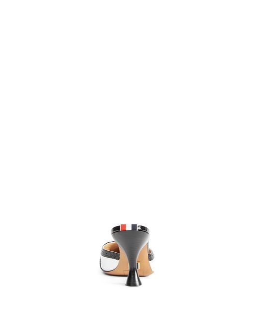 Thom Browne Metallic Low Throat Mules 75Mm