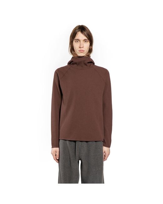 Goldwin Brown Wf Light L/S Hoodie for men