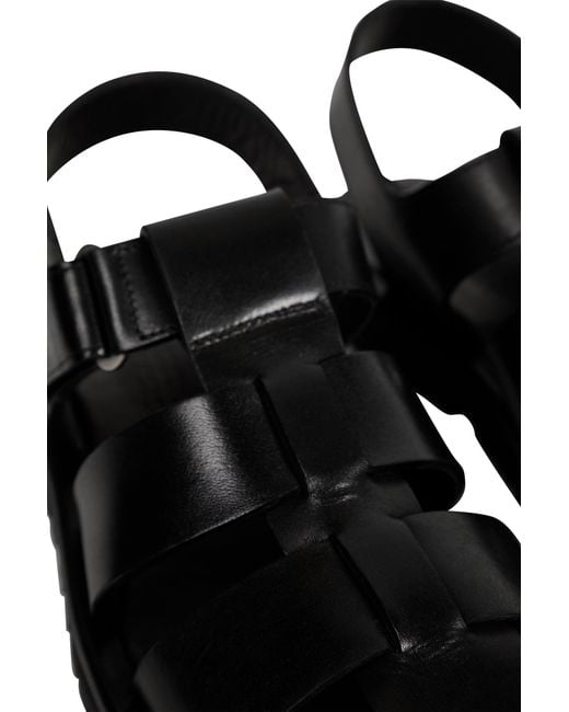 Studio Nicholson Black Sandom Leather Sandals