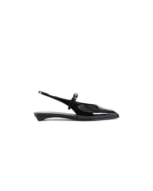 Prada Black Patent Leather Slingback Ballerinas