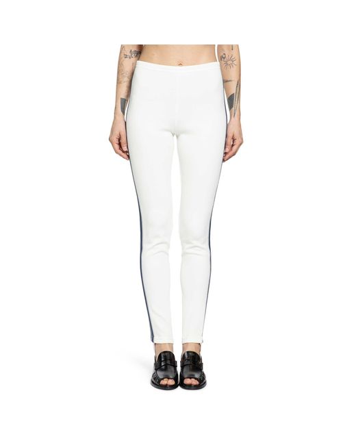 Prada White Fleece Leggings
