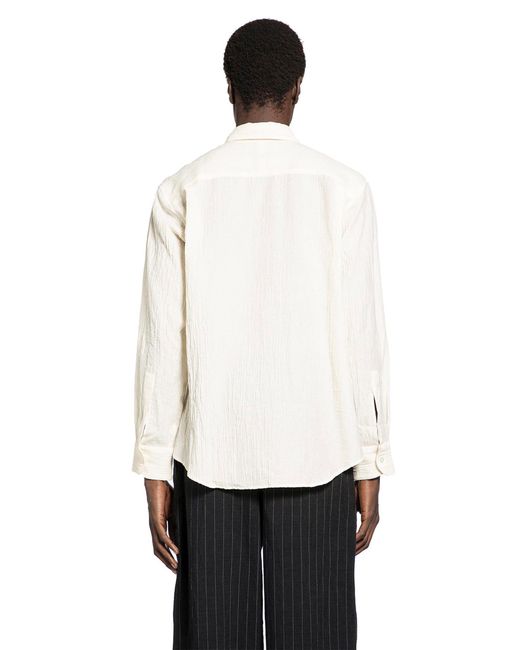 Studio Nicholson White Visualizza Camicia Matelassé for men