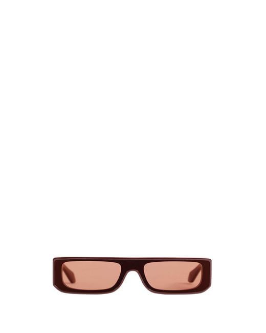 Alaïa Brown Rectangular Mask Sunglasses