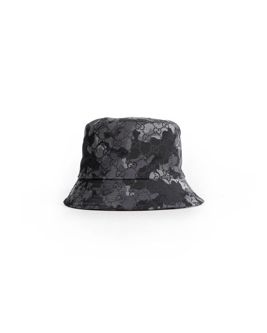 Gucci Black Gg Marbled Canvas Bucket Hat for men