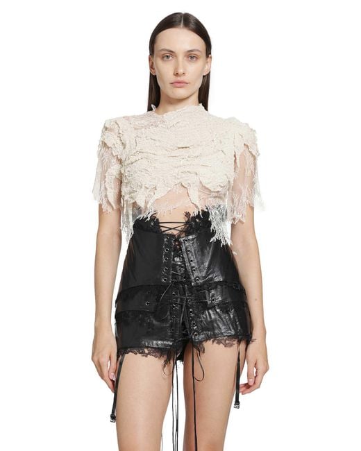 DREAMING ELI Black The Lady-In-Waiting Cropped T-Shirt