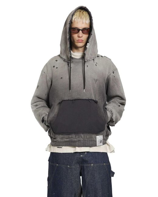 Maison Mihara Yasuhiro Gray Sun Faded Like Hoodie for men