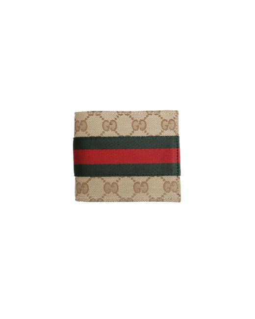 Gucci Green Bi-Fold Wallet With Web for men
