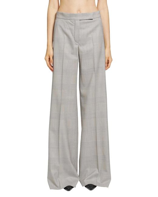 Max Mara Gray Glen Plaid Wool Trousers