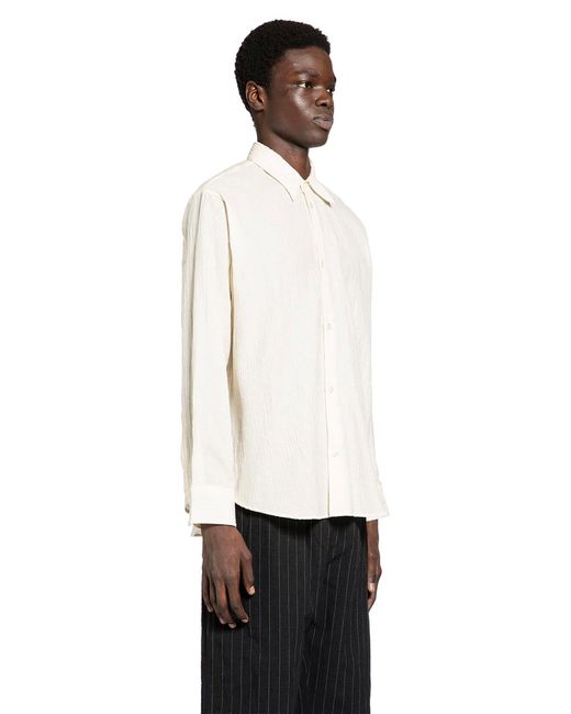 Studio Nicholson White Visualizza Camicia Matelassé for men