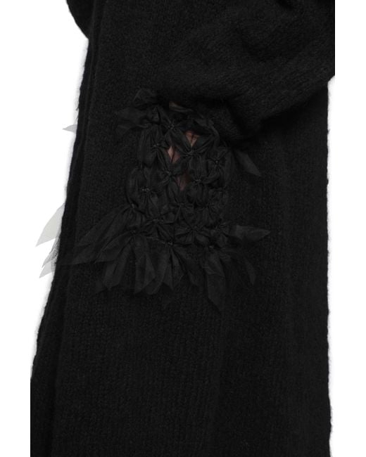 PAULINE DUJANCOURT Black Annie Alpaca Hand-Knit Coat