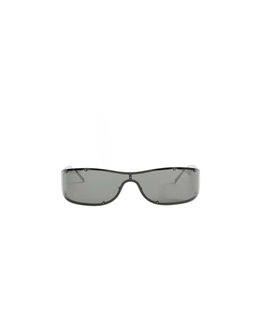 Saint Laurent Gray Shield Sunglasses for men