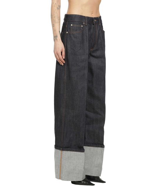 Givenchy Black Raw Turn-Up Jeans
