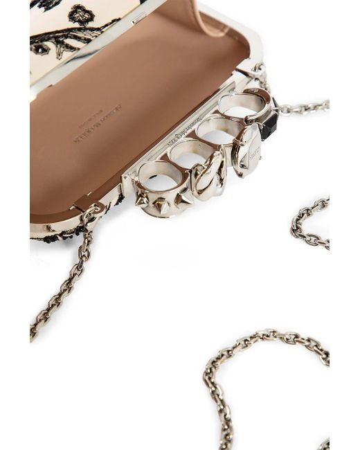 Alexander McQueen White Knuckle Clutch