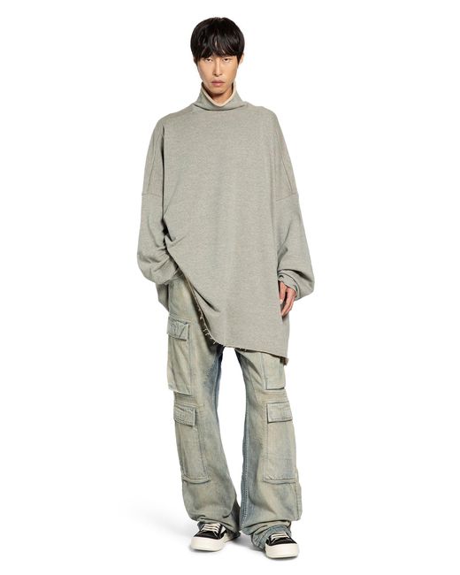Rick Owens Gray Jumbo Tabard Sweatshirt for men