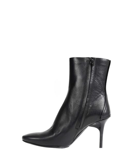 Capasa Black Nappa Leather Ankle Boots