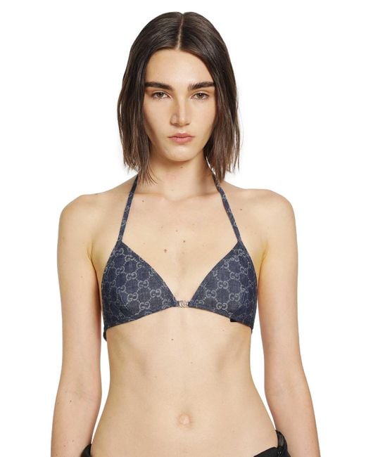Gucci Blue Gg Light Denim Top