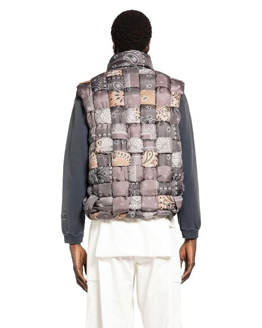 Kapital Brown Bandana Nylon Keel Weaving Vest for men