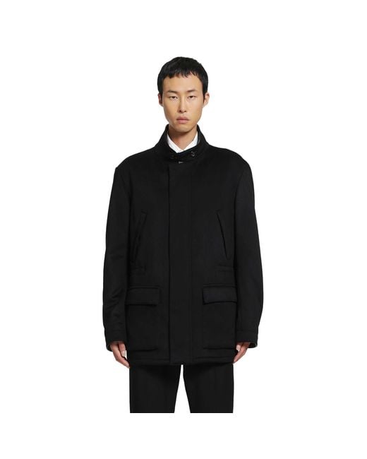 Lardini Black Cashmere Field Jacket for men