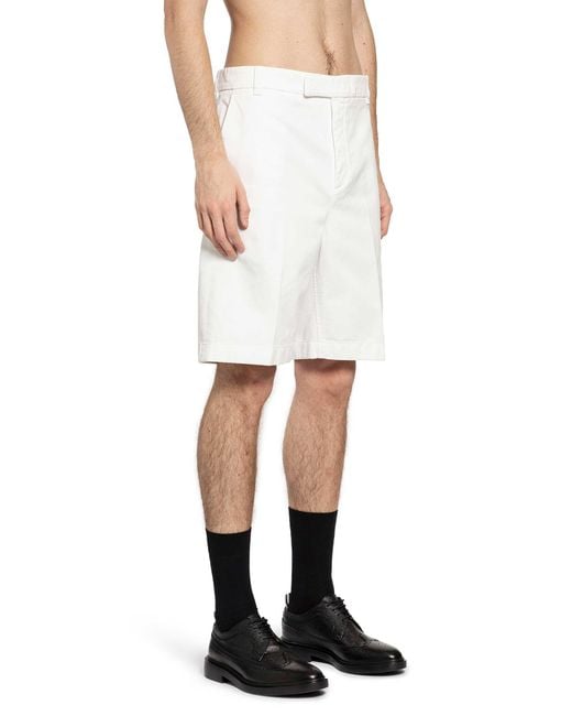 Thom Browne White Utility Chinos for men