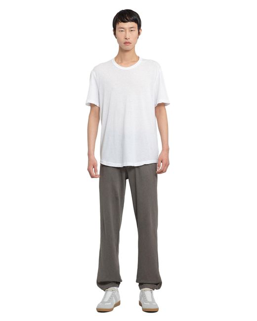 James Perse White Clear Jersey Crew T-Shirt for men
