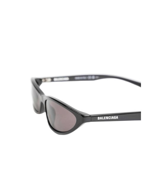 Balenciaga Black Neo Oval 2.0 Sunglasses for men