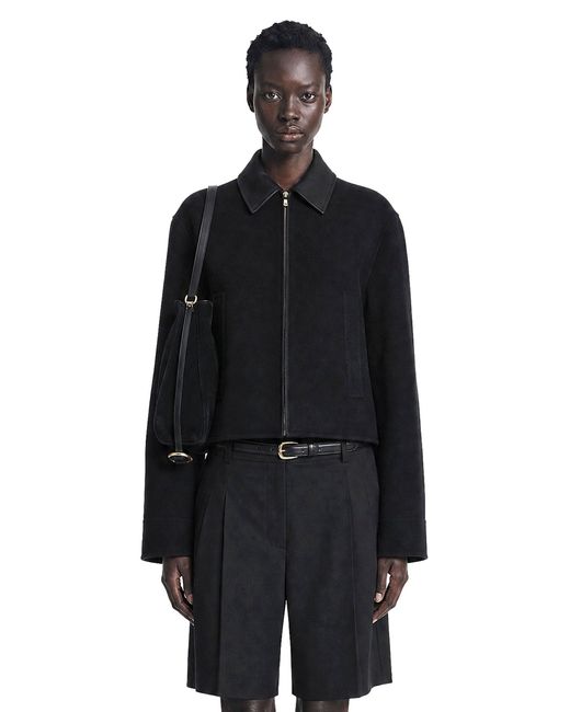 Max Mara Black Double Wool Cashmere And Silk Jacket