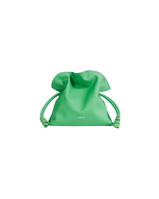 Loewe Green Flamenco Clutch Bag