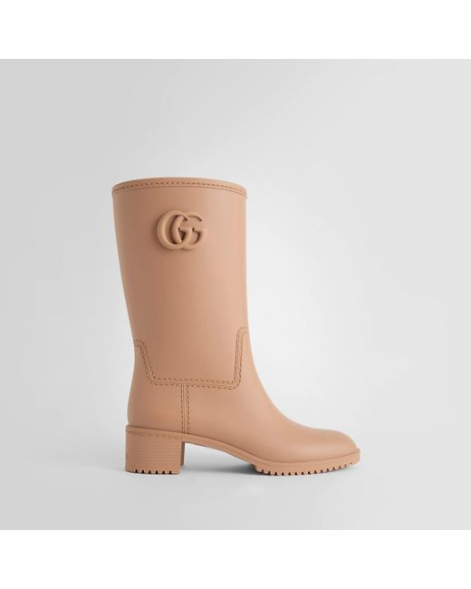 Gucci Brown Rubber Rain Boots