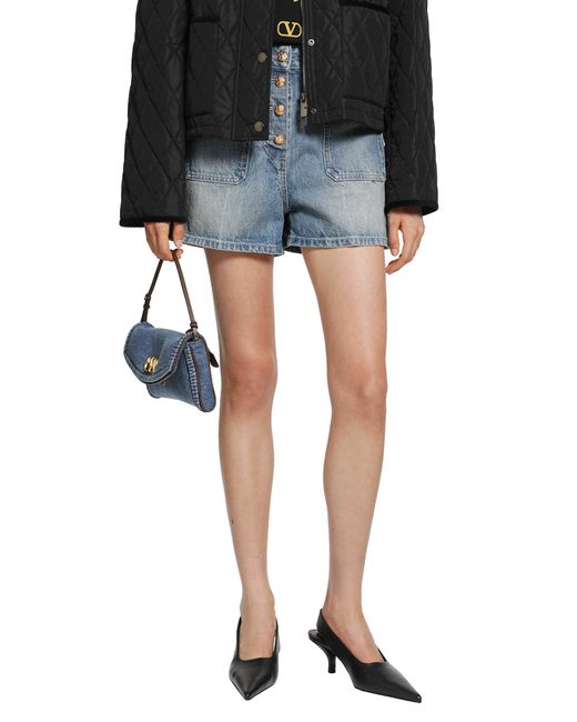 Valentino Blue Denim Shorts