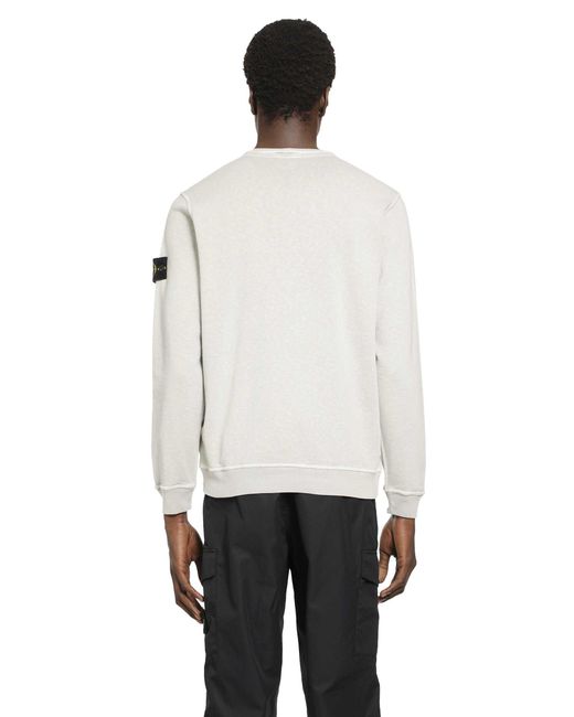 Stone Island White 6100034 Sweatshirt for men