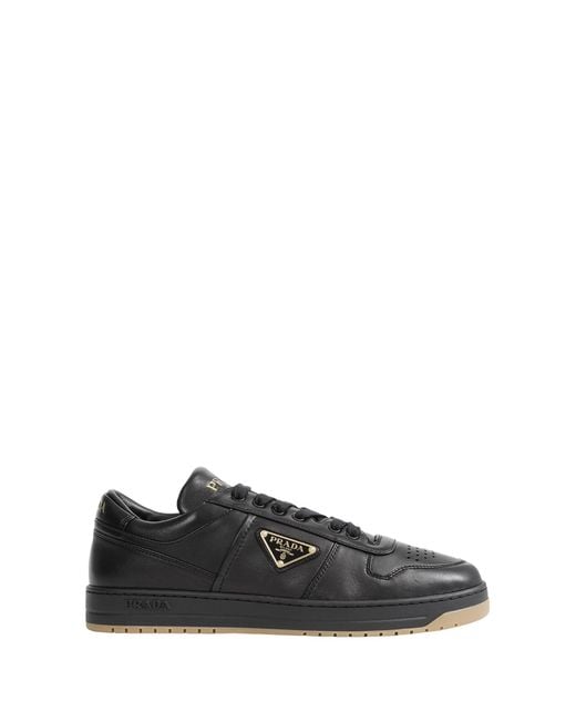 Prada Black Nappa Leather Downtown Sneakers for men