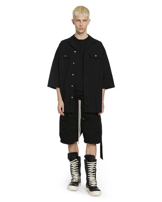 Rick Owens Black Temple Magnum Tommy Shirt for men