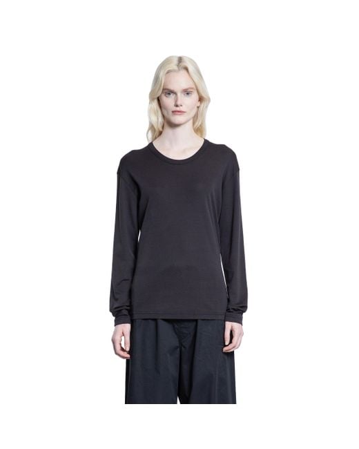 Lemaire Blue Rib Long Sleeve Top