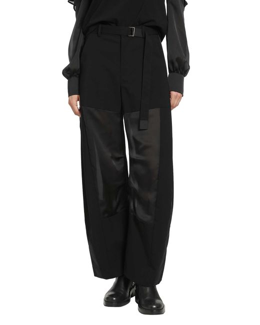 Sacai Black Wool Suiting Pants