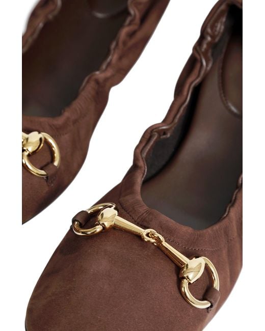 Gucci Brown Prima Ballet Flats