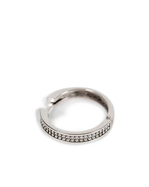 Emanuele Bicocchi Metallic Dotted Hoop Earring for men