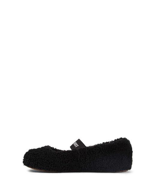 Moon Boot Black Shearling Ballerinas