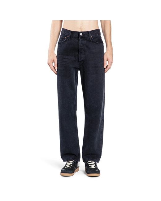 Agolde Blue 90's Mid-Rise Loose Fit Jeans for men