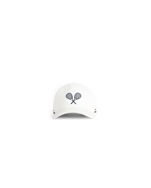 Thom Browne White Tennis Racquet Baseball Cap for men