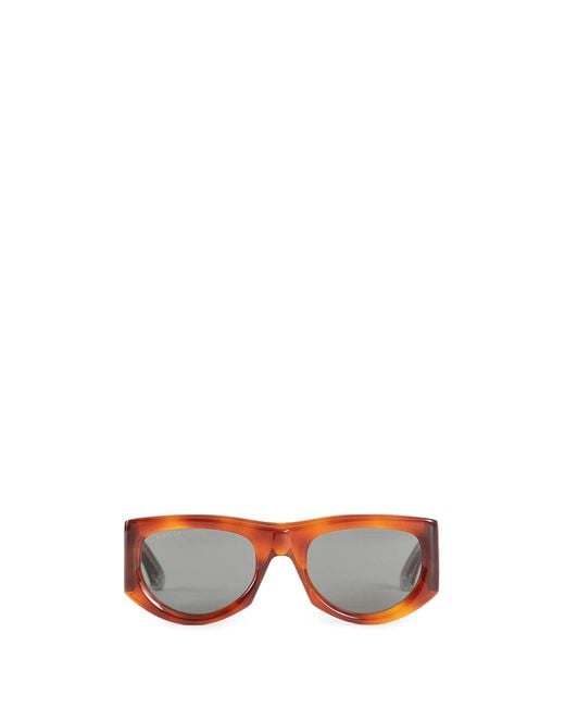 Gucci Brown Rectangular Frame Sunglasses