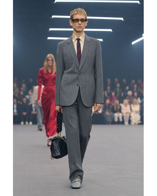 Valentino Gray Single-Breasted Blazer for men