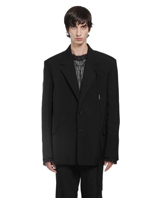 Ann Demeulemeester Black Ignaas Tailored Blazer for men