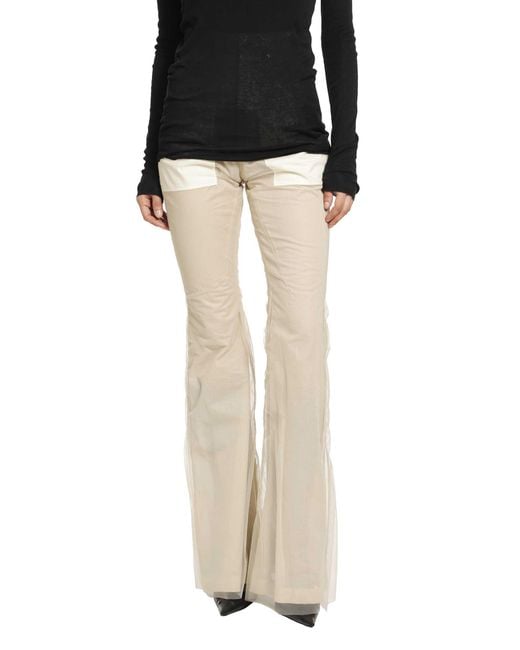 Rick Owens Natural Temple Bolan Flared Trousers
