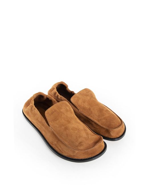 Loewe White Flex Loafers In Suede for men