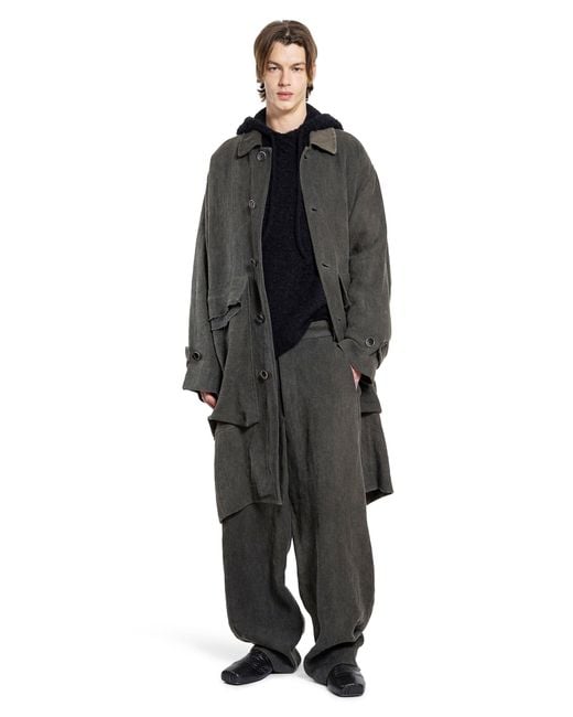 Uma Wang Black Pantaloni Patina for men